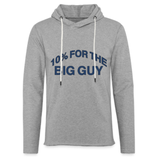 10% For The Big Guy : Lightweight Terry Hoodie in Gray