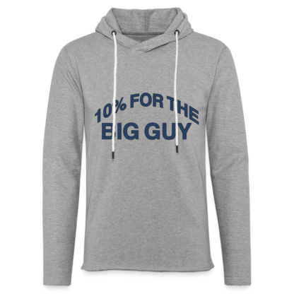 10% For The Big Guy : Lightweight Terry Hoodie in Gray