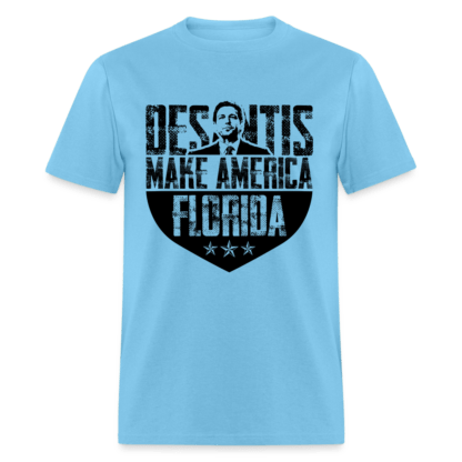 DeSantis Make America Florida T-Shirt in Lime Light Blue