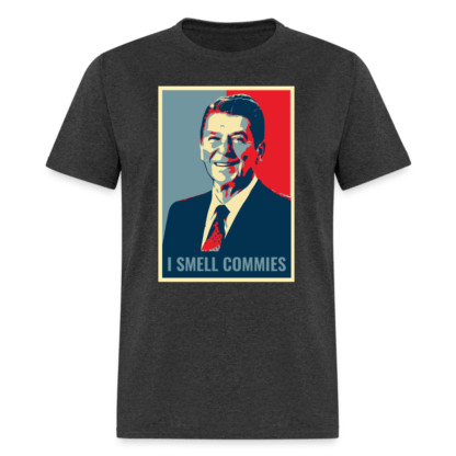 I Smell Commies T-Shirt (Ronald Reagan) in Heather Black