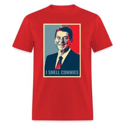 I Smell Commies T-Shirt (Ronald Reagan) in Red