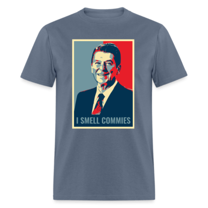 I Smell Commies T-Shirt (Ronald Reagan) in Denim