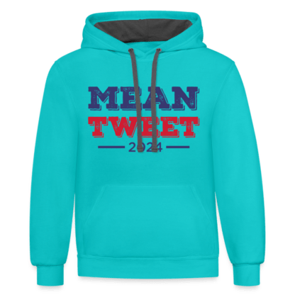 Mean Tweet 2024 Hoodie in Aqua