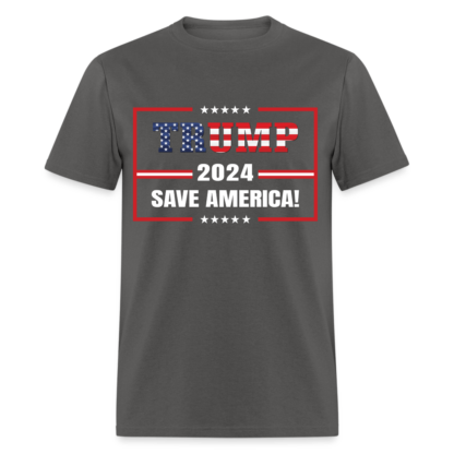 Trump 2024 Save America T-Shirt in Dark in Grey