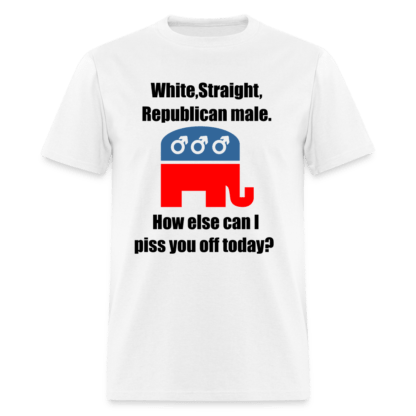 White Straight Republican Male T-Shirt in White