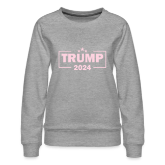 Trump 2024 Women’s Premium Sweatshirt (Pink Letters)