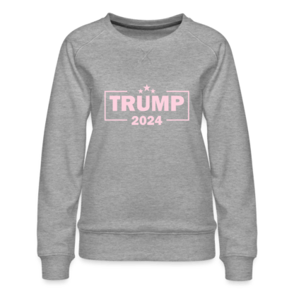 Trump 2024 Women’s Premium Sweatshirt (Pink Letters)