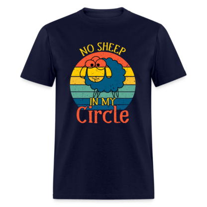 No Sheep In My Circle T-Shirt in Navy Blue