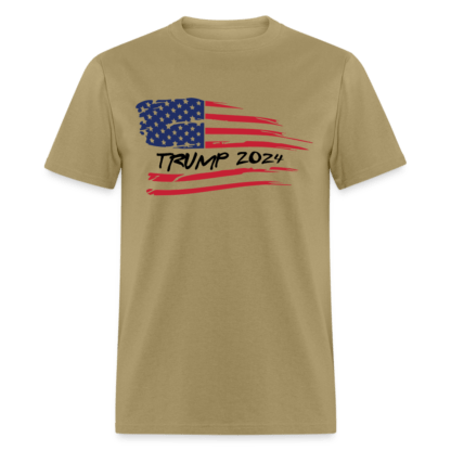 Trump 2024 Flag T-Shirt in Khaki