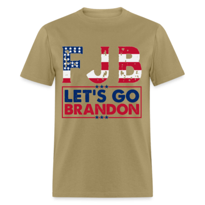 FJB Let's Go Brandon T-Shirt in Khaki