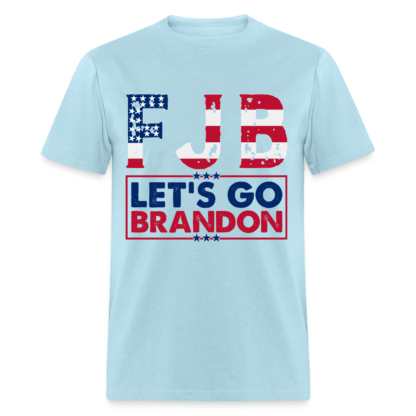 FJB Let's Go Brandon T-Shirt in Light Blue