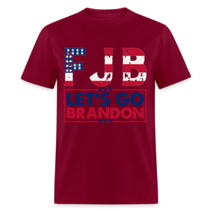 FJB Let's Go Brandon T-Shirt in Dark Red