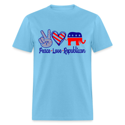 Peace Love Republican T-Shirt in Blue