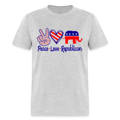 Peace Love Republican T-Shirt in Light Grey