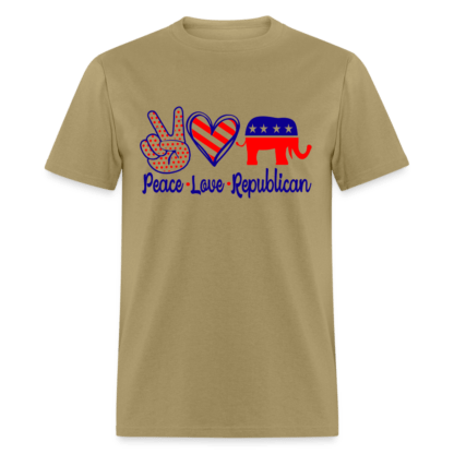 Peace Love Republican T-Shirt in Khaki