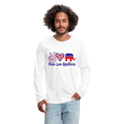 Peace Love Republican : Men's Premium Long Sleeve T-Shirt