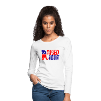 Raised Right T-Women's Premium Long Sleeve T-Shirt (Republican)