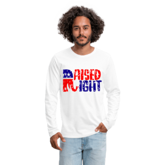 Raised Right Men's Premium Long Sleeve T-Shirt (Republican)