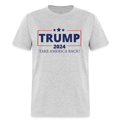 Trump 2024 Take America Back T-Shirt in Heather Grey