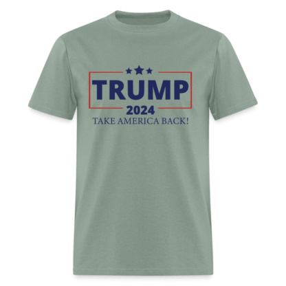 Trump 2024 Take America Back T-Shirt in Sage