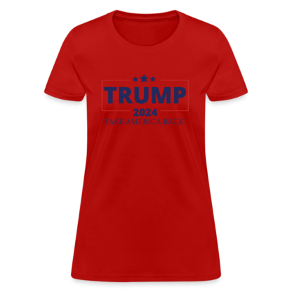 Trump 2024 Take America Back Women's T-Shirt in Red