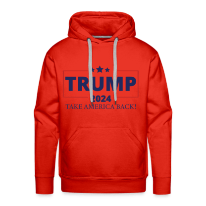 Trump 2024 Take America Back Men's Premium Hoodie in Red