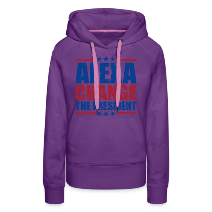 Alexa Change the President Women’s Premium Hoodie in Burgundy