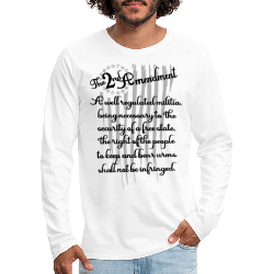 The 2nd Amendment Men's Premium Long Sleeve T-Shirt Model