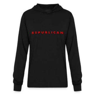 Republican Long Sleeve Hoodie Shirt (Red Letters)