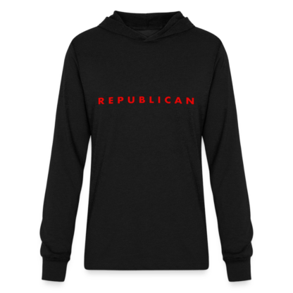 Republican Long Sleeve Hoodie Shirt (Red Letters)