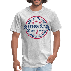 American Land Of The Free Because Of The Brave 1776 T-Shirt