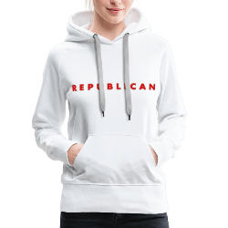 Republican Women’s Premium Hoodie with Red Letters